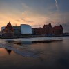 Ozeaneum bei Sonnenuntergang