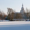 St.Marien und wei�e Br�cken im Schnee