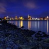 Stralsund bei Nacht im Winter